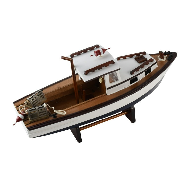 Assembled Model Lobster Shrimp Boat Wooden Crab Fishing Ship Stand Coastal Decor Assembled Model Lobster Shrimp Boat Wooden Crab Fishing Ship Stand Coastal Decor