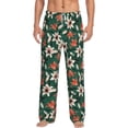 thumbnail image 2 of Goofa Lilies Flowers Printed Soft Pajama Pants for Men, Wide Leg Comfy Casual Lounge Yoga Pants-XX-Large, 2 of 9