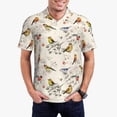 thumbnail image 1 of Fotbe Little Birds Pattern Men’s Golf Polo Shirt – Breathable Performance Golf Shirt with Button-Down Collar-3X-Large, 1 of 6