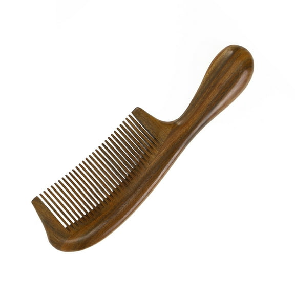 LABSERRON 1Pcs Sandalwood Comb for Anti Static and Massage in Dark Brown 11.8x1.9x0.4in
