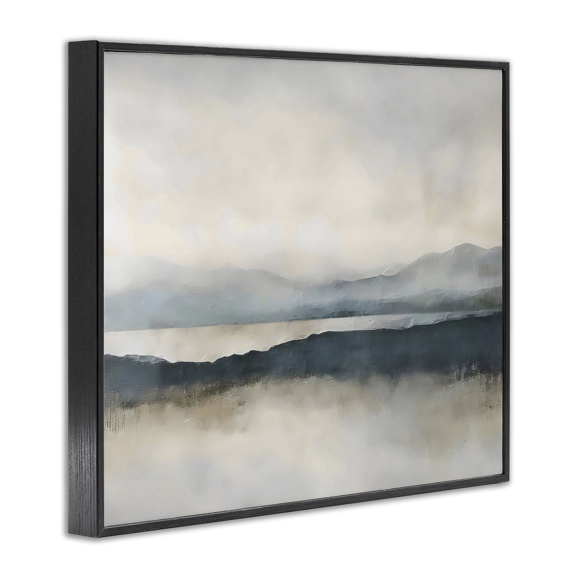 Stupell Industries Muted Horizon Mountainscape Black Framed Giclee Art, design by Riley B