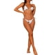 thumbnail image 2 of Conjuntos de bikini de halter con estampado de teñido anudado para mujer, 2 piezas, parte inferior triangular elástica con lazo, trajes de baño, blanco, talla X-Large, 2 of 4