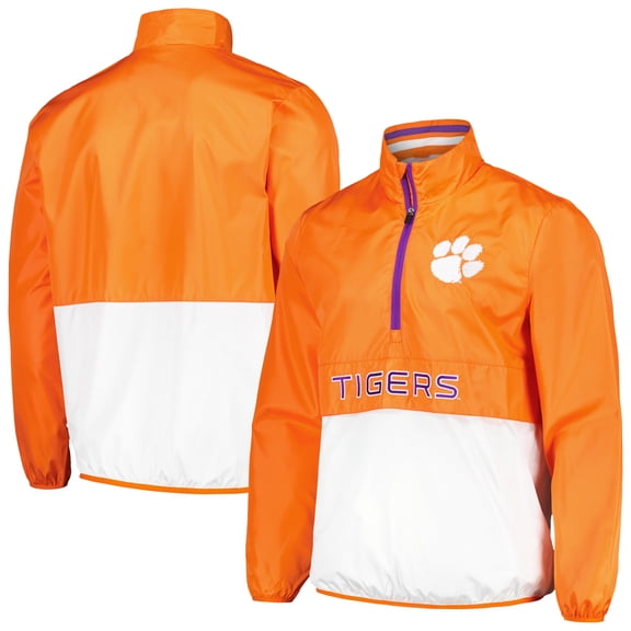 Men's G-III Sports by Carl Banks Orange Clemson Tigers Cornerman-Half-Zip Top
