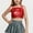 Red, variant on Girls Shiny Metallic Sequin Spaghetti Straps Tops Kids Lace Up Sleeveless Y2K Streetwear Crop T-Shirts Dancewear Tees
