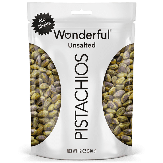 2 Pack - Wonderful Pistachios No Shells Unsalted Nuts, 12 Ounce Bag