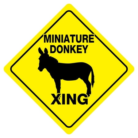 MINIATURE DONKEY CROSSING Funny Novelty Xing Sign