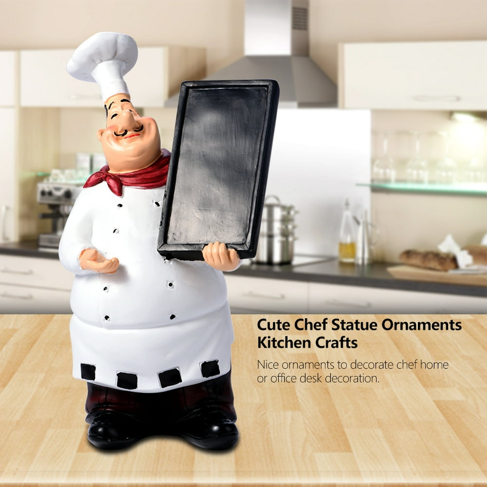 LYUMO Chef Statue,Cute Chef Statue Figurine Ornaments Vintage Home