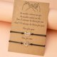 thumbnail image 1 of 2 unids/set de pulseras con dijes de corazón, sol y Luna para mujeres y hombres, pulseras ajustables de cuerda trenzada hechas a mano, regalo de joyería de amistad para parejas, 1 of 5
