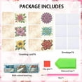 thumbnail image 3 of 6pcs Diamond Art Painting Kit Greeting Cards, Pretty Flowers 5D DIY Special Shape Diamond Greeting Card Creative Gifts, Christmas Thanksgiving Greeting Card Congratulation, 3 of 7