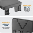 thumbnail image 3 of Portable Extra Thick Stadium Seat Cushion 21x15 Inch Waterproof Bleacher Cushion with Anti-Slip Bottom Carry Straps, 3 of 7