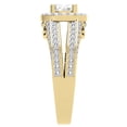 thumbnail image 2 of Dazzlingrock Collection 1.40 Carat (ctw) 14K Yellow Round Cut Diamond Ladies Bridal Split Shank Halo Engagement Ring, Size 5, 2 of 4