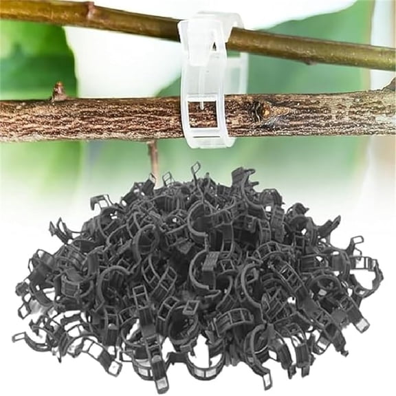Plant Support Clips 50 Pack | Heavy Duty Plastic Lattice Clip for Grapevine, Cucumber, Luffa, Tomato | Weather-Resistant Garden Vine Holder | Easy Open Reusable Plant Fixing Clamp for Climbing