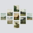 thumbnail image 4 of PixonSign Framed Canvas Print Wall Art Set - Vintage Nature Wilderness Landscape Posters - Set of 9 Botanical Countryside Farmhouse Decor Retro Pastel Wall Décor for Rooms - 8"x10" White, 4 of 5