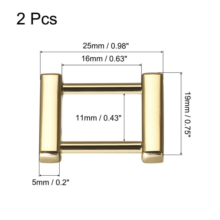 Uxcell Adjustable Metal Buckles for Chain Strap, 4Pack 22x10mm Chain Shortener, Yellow, Size: 22 mm x 10 mm, Gold