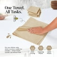 thumbnail image 5 of HEIRLOOM COMFORT Khaki Honeycomb Kitchen Towels 3 Pack, 16x26 Inch, 100% Cotton, Absorbent & Fast Drying, Reusable Dish Towels for Everyday Cleaning, Drying Dishes & All Kitchen Use, 5 of 6