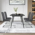 thumbnail image 2 of Yaheetech 2pcs Modern Faux Leather Dining Chairs with Metal Legs for Kitchen, Gray, 2 of 13
