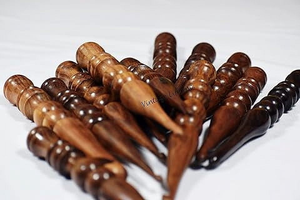 DnU Avenue Sheesham Wood Set of 13 Ergonomic Crochet Hooks 3.5 MM to 12 MM, Wooden Yarn Crochet Hooks for Arthritic Hands, Knitting & Crochet Storage, Soft Grip, Wood Finish, Brown (Only Hooks)
