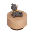 thumbnail image 3 of Caja de música redonda de madera, caja de música redonda de madera Caja de música giratoria de animales de madera Caja de música de animales Los mejores materiales Jadeshay A, 3 of 8