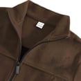 thumbnail image 5 of WRKEKC Windbreaker Jackets for Men Collarless Casual Outdoor Zip Solid Long Sleeve Versatile Zipper Pockets Outerwear Jacket Coat, 5 of 8