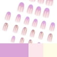 thumbnail image 5 of KUFptva Almond Press on Nails Glossy Fake Nails Stick on Nails in 12 Sizes 24Pcs French Nails Tips for Nails Art Decorations, 5 of 7