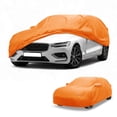 thumbnail image 1 of Funda para automóvil Unique Bargains impermeable para todo clima, protección exterior completa contra el sol y la lluvia, para Volvo S60 (estimado) 210D-PU Naranja con franjas reflectantes, 1 of 4