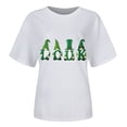 thumbnail image 4 of St Patrick'S Day Lucky T-Shirt for Women,Womens St Patricks Day Shirt Short Sleeve Round Neck Tshirt,Women's St Patrick's Day T-Shirt Lucky Irish Shamrock Cute Gnomes Graphic Tees Tops, 4 of 4