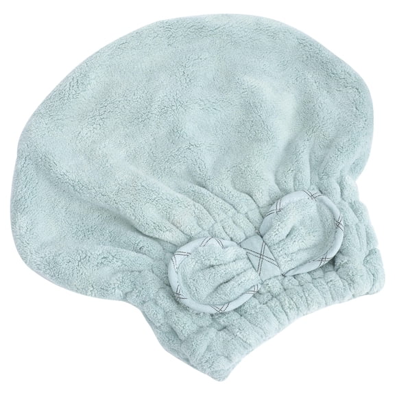 ELAYARD Soft Coral Fleece Hair Drying Cap in Green, Absorbent and Quick-Dry Hair Towel for Home Use
