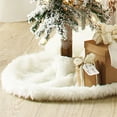 thumbnail image 3 of Falda de árbol de Navidad de felpa, falda de árbol de Navidad de pelo largo blanco puro, 78/90cm, decoración de árbol de Navidad, 3 of 4