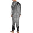 thumbnail image 6 of EPCOT Ball Black And White Unisex Adult Onesie Pajamas with Pockets for Women Men Hooded Loungewear, 6 of 8