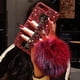 thumbnail image 1 of Funda de teléfono de lujo con bola de pelo suave y correa de cristal para iPhone, 13, 12, 11 Pro MAX, 7, 8 Plus, 5S, purpurina, abeja, Coque para Samsung S21Ultra Fivean unisex, 1 of 2