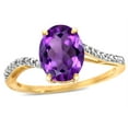 thumbnail image 2 of Star K� Big Stone Oval 10x8 Genuine Amethyst Bypass solitaire engagement promise ring, 2 of 9