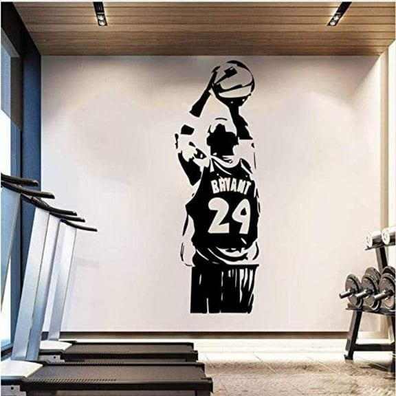 NBA Kobe Wall Sticker Basketball Poster Vinyl Room Decor Sport Man Wall Decals Black Mamba 42 * 124Cm