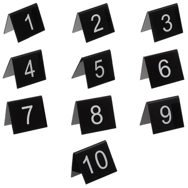 10 pcs Triangle Number Markers Acrylic Number Sign Crime Scene Markers Evidence Markers (1-10)