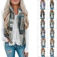thumbnail image 2 of Tie Dye Vest Outwear Ethnic Warm Lightweight Soft Comfortable Fashion Fleece Fuzzy Zipper Vest for Girls for Winter ANGGREK Otros, 2 of 6