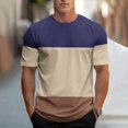 thumbnail image 6 of Afuyipoi Men's Color Block Sport Tee,Relaxed Breathable Two-Tone Athletic Shirts Dark Blue M, 6 of 7