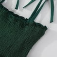 thumbnail image 6 of LOINRODI Toddler Girls Christmas Tulle Dress, Tiered Skirt Adjustable Straps Sleeveless Pom Pom Decor Cute Star Print Holiday Tutu Cake Dress Green Size 4 T, 6 of 9