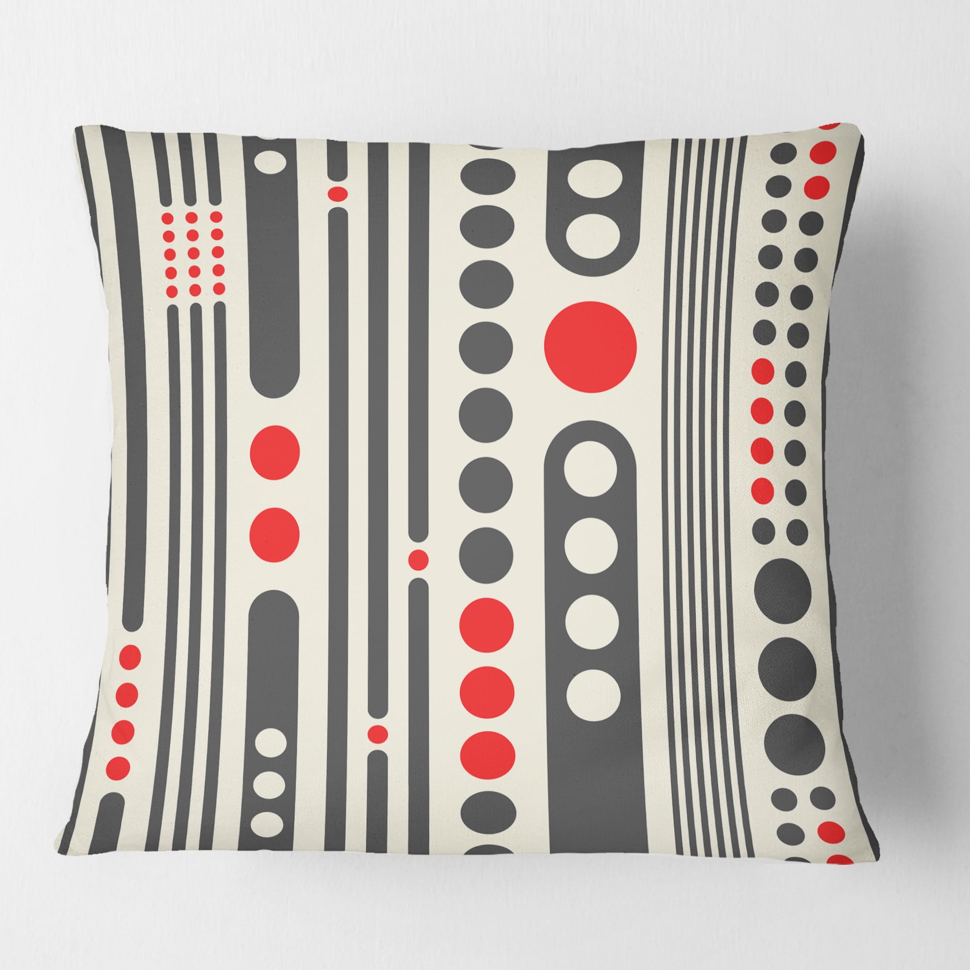 Designart Retro Geometrical Abstract Minimal Pattern II' Mid-Century Modern Throw Pillow - 18x18
