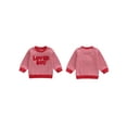 thumbnail image 2 of BemeyourBBs Toddler Baby Boy Girl Valentine Sweatshirts Outfit Lover Boy Embroidery Long Sleeve Stripes Pullovers Tops, 2 of 8