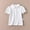 White #139, variant on Girls Peter Pan Collar Polo Shirt School Uniform Short Sleeve Casual Jersey Ruffle Top Back to School