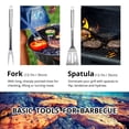 thumbnail image 2 of Portable Charcoal Grill with Warming Rack & BBQ Tool Set, Tabletop Camping Grill with Foldable Legs, 343 Sq In, 2 of 7