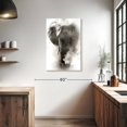 thumbnail image 3 of Elephant Stock Dusty African Elephant Wall Art - Vertical Canvas Wall Art - Living Room Wall Decor - Animal Canvas - White And Gray Decor - 24" x 36", 3 of 8