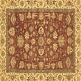 thumbnail image 1 of Ahgly Company Indoor Square Oriental Brown Traditional Area Rugs, 6' Square, 1 of 4