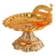 thumbnail image 1 of Bandeja decorativa dorada para servir, redonda, de metal, para frutas, accesorio de mesa dulce. Pequeño oro, 1 of 8