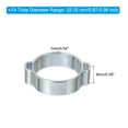 thumbnail image 2 of Uxcell Double Ear Hose Clamp, Galvanized Steel O Clip Crimp Rings for Fuel Petrol Pipe Tube Fitting Connection 22-25 mm, 2 of 7