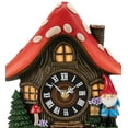 thumbnail image 2 of The Bradford Exchange Gnome Cottage Bavarian-Inspired Sculpted Wall Clock Handcrafted Enchanted Woodland Cuckoo Clock with Swinging Gnome & Pine Cone Weights Quartz Movement 14-Inches, 2 of 4