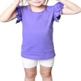 thumbnail image 2 of Infant Toddler Baby Girl Top Basic Plain Ruffle T-Shirt Blouse Casual Clothes, 2 of 4