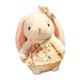thumbnail image 1 of Conejito de peluche de juguete, tela de felpa suave y cómoda, relleno completo de algodón PP, muñeco de conejito blanco con falda floral, 1 of 8