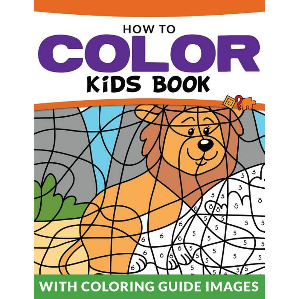 How To Color Kids Book With Color Guide Images (Paperback) Walmart