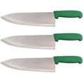 thumbnail image 1 of Cozzini Cutlery Imports 10" Chef Knife Choose Your Color - Razor Sharp Commercial Kitchen Cutlery - Cook's Knives (3 Pack - Green), 1 of 1