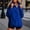Blue, variant on Mock Neck Sweatshirts for Women Side Slit Hem Plain Red Oversized Comfy Button Long Sleeve Womens Soft Tunic Top